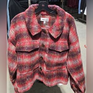Vigoss Ladies' Brushed Plaid Crop Jacket